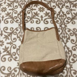 Frye Leather and canvas handbag